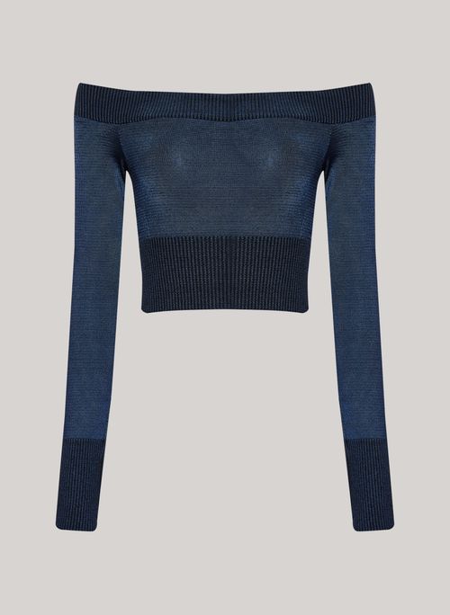 Blusa Cropped Lane Blue John John Feminina