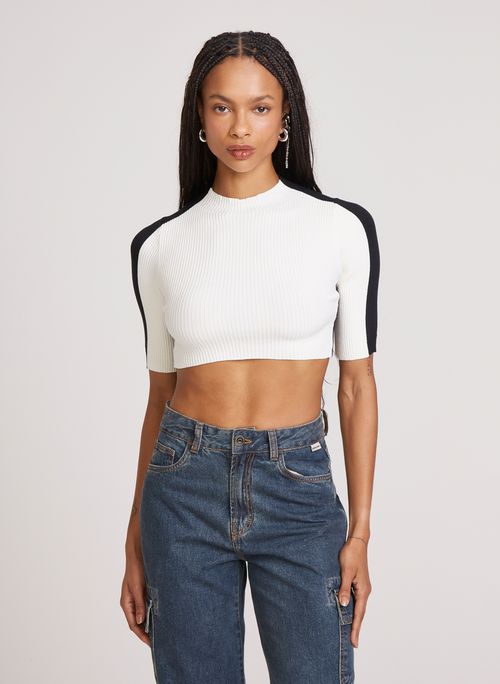 Blusa Cropped Due John John Feminino
