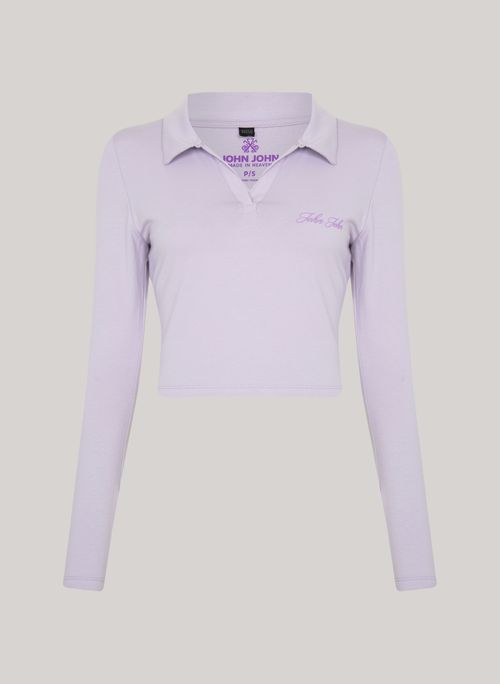 Blusa Polo Justa Eliza Uva John John Feminina