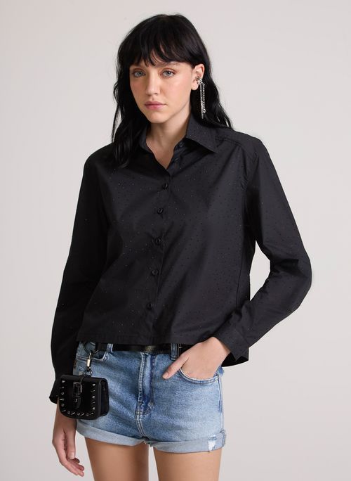 Camisa Reta Black Shine John John Feminina
