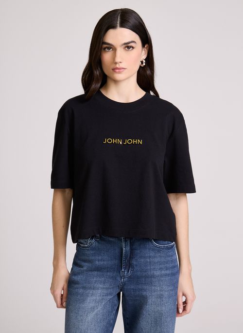 Camiseta Ampla Alexa Black John John Feminina
