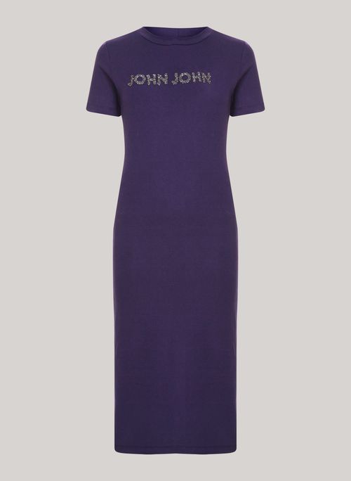 Vestido Justo JJ Crystal Uva John John Feminino