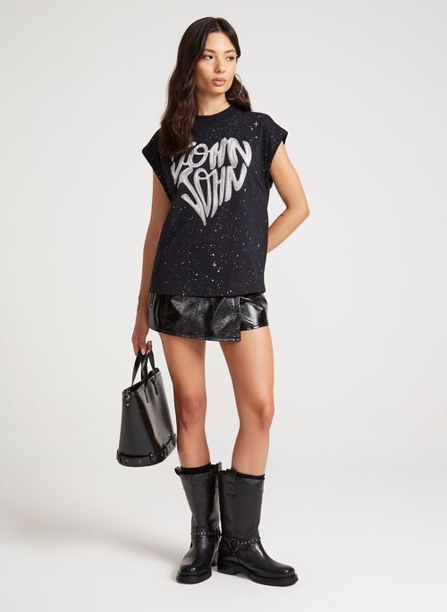 Short Saia Justo Crooked John John Feminino