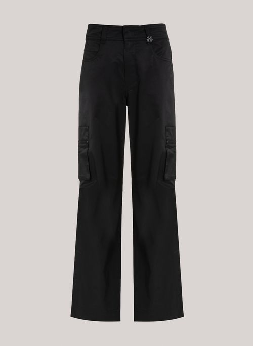 Calça Cargo Heavy Black John John Feminina