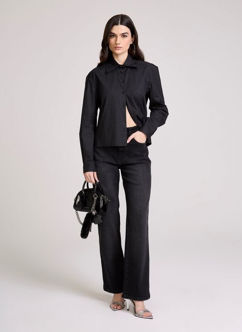 Calça Reta New Wide Boston John John Feminina