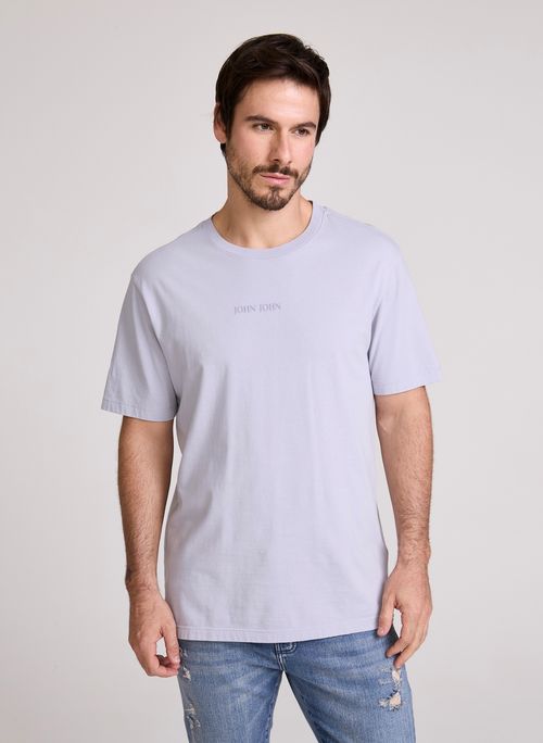 Camiseta Regular Fit Clean Lilás John John Masculina