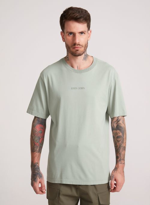 Camiseta Regular Fit Clean Verde John John Masculina