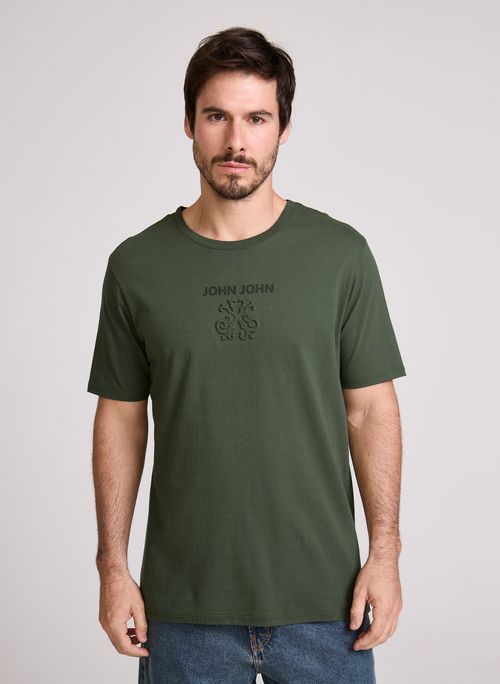 Camiseta Regular Fit New Embossed John John Masculina
