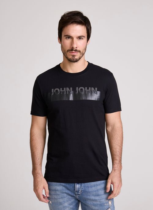 Camiseta Slim Fit Rise Black John John Masculina