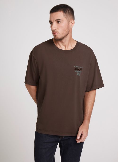 Camiseta Box Fit Drinks e Fun John John Masculina