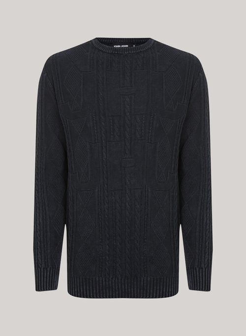 Suéter Tricot Braid Chumbo John John Masculino