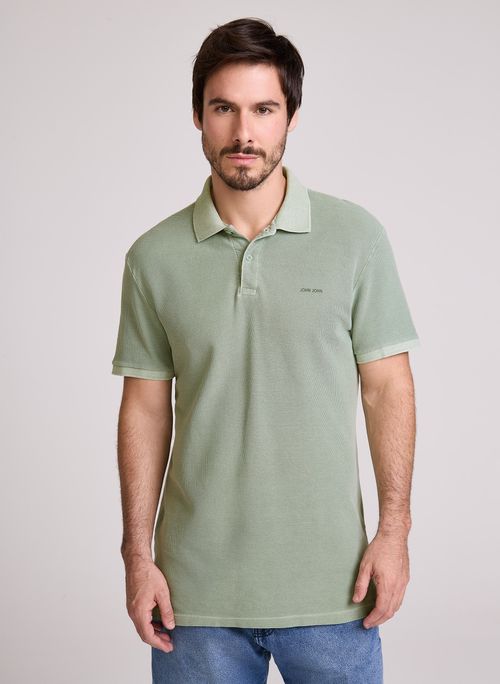 Polo Regular Fit Stone Verde John John Masculina