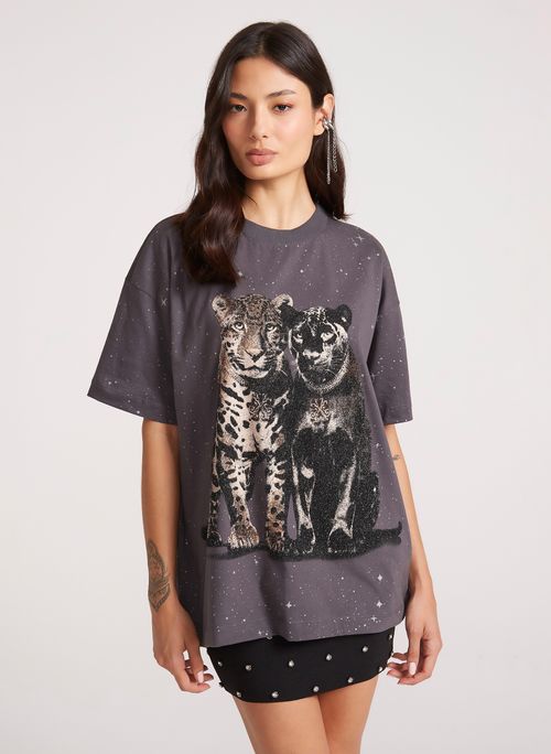 Camiseta Ampla Jaguar Couple John John Feminina
