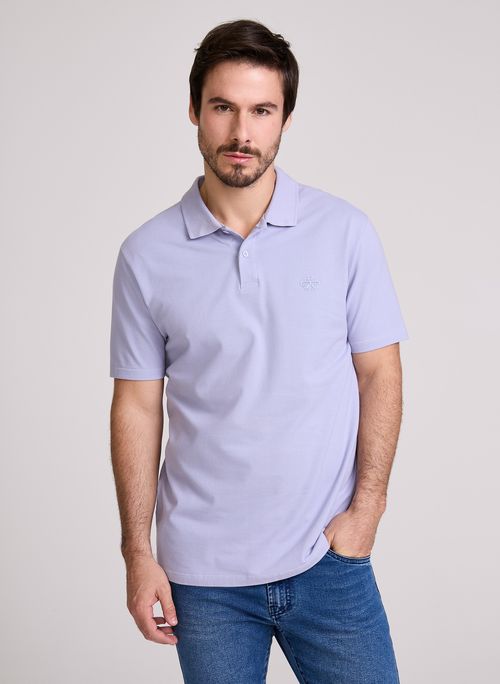 Polo Regular Fit Light Transfer Lilás John John Masculina