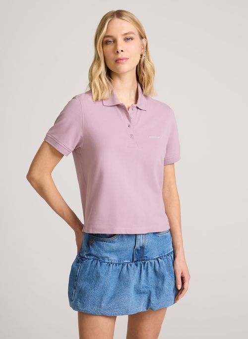 Blusa Polo Justa Basic Lilás John John Feminina