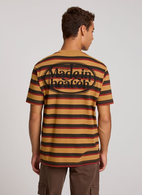 Camiseta Regular Fit Old Stripes John John Masculina