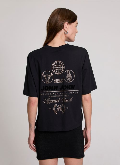Camiseta Oversized 3 Sides John John Feminina