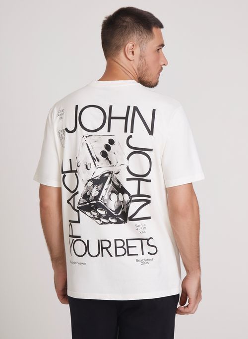 Camiseta Relaxed Fit Place Your Bets John John Masculina