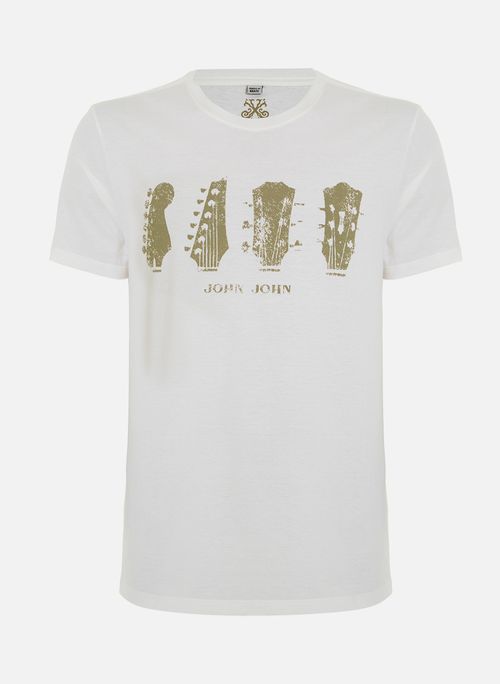 Camiseta Regular Fit Four Guitars Off John John Masculina