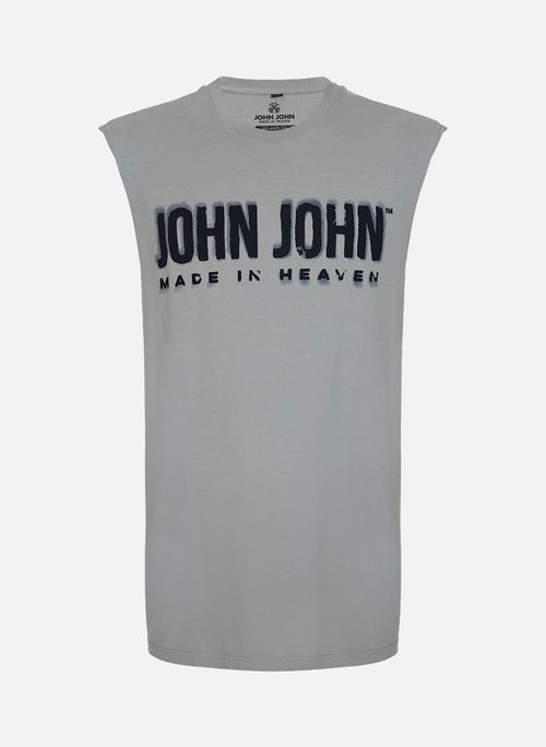 Regata Relaxed Fit Old Spray Cinza John John Masculina