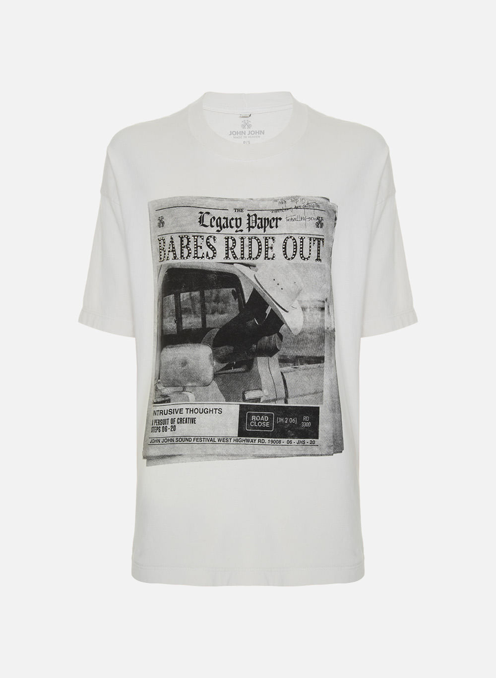 Camiseta Ampla Babes Ride Out John John Feminina