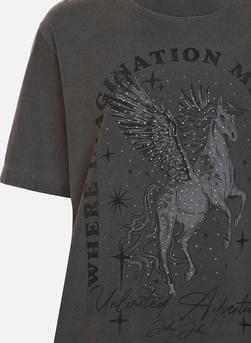 Camiseta Ampla Unlimited Advent Cinza John John Feminina