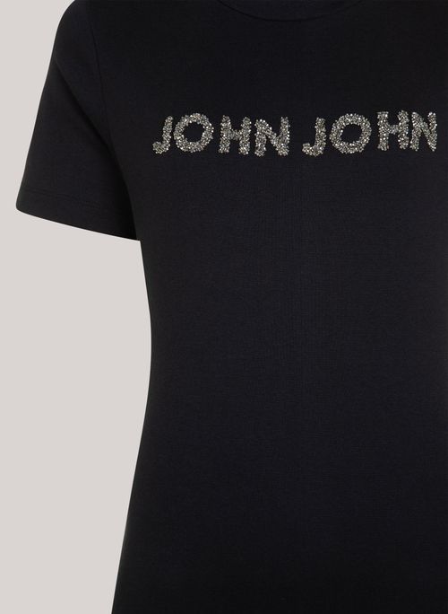 Vestido Justo Crystal Black John John Feminino
