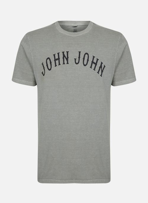 Camiseta Regular Fit Old Verde Claro John John Masculina
