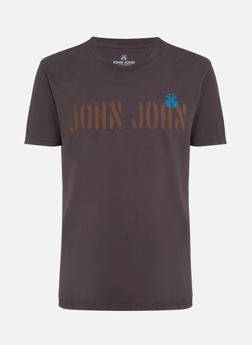 Camiseta Regular Fit Old Militar Marrom John John Masculina