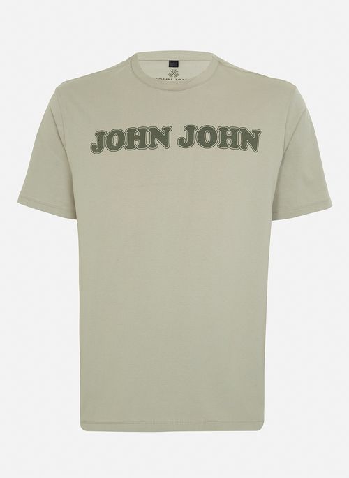Camiseta Slim Fit Bold Verde John John Masculina
