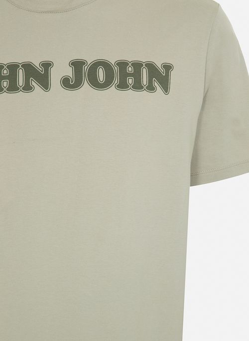 Camiseta Slim Fit Bold Verde John John Masculina