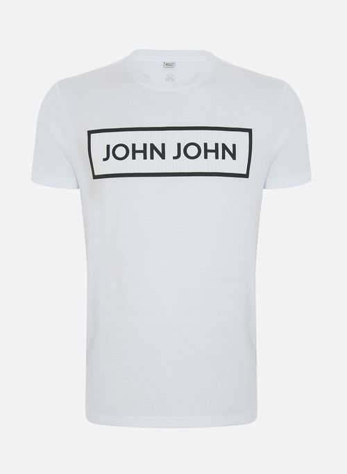 Camiseta Slim Fit Outline Point White John John Masculina