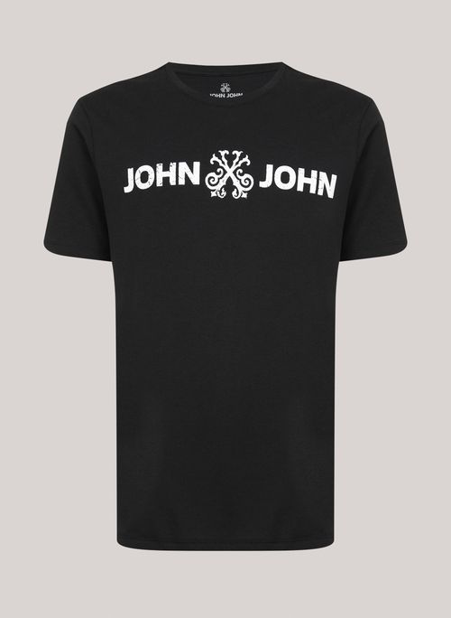 Camiseta Regular Fit Basic Preto John John Masculina
