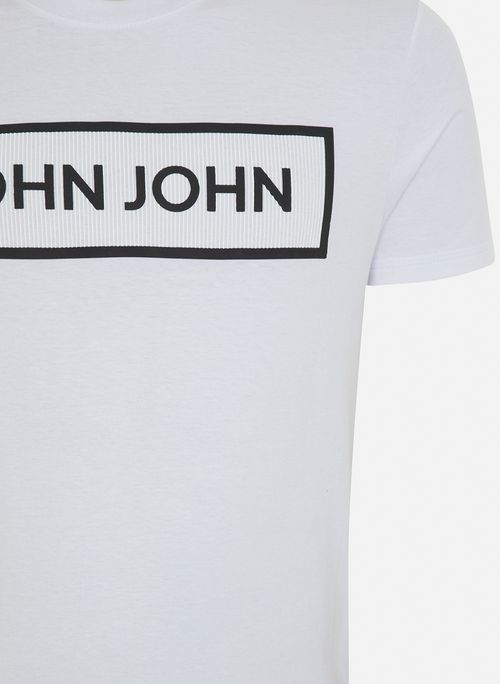 Camiseta Slim Fit Outline Point White John John Masculina