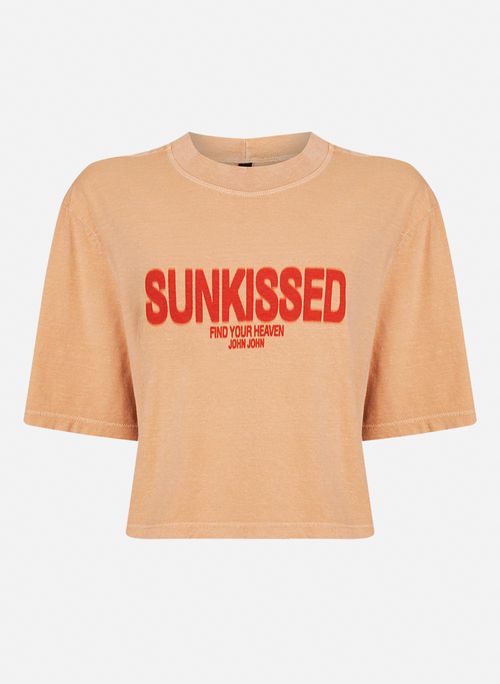 Camiseta Cropped Summer Orange John John Feminina