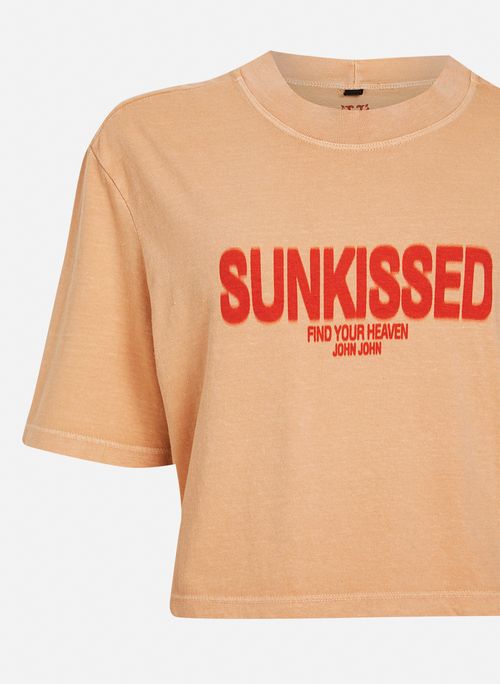 Camiseta Cropped Summer Orange John John Feminina