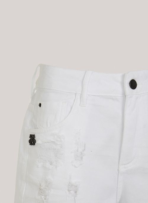 Shorts Boy Alto Cairo White John John Feminino