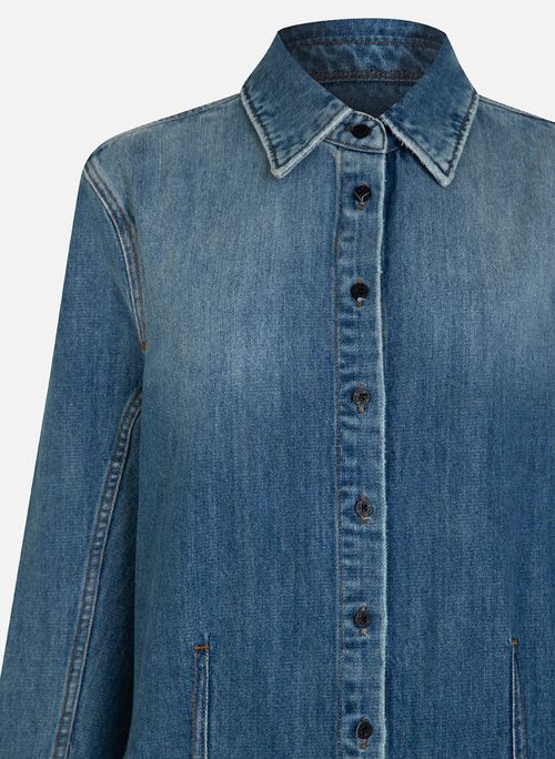 Camisa Jeans Ampla Jamaica John John Feminina