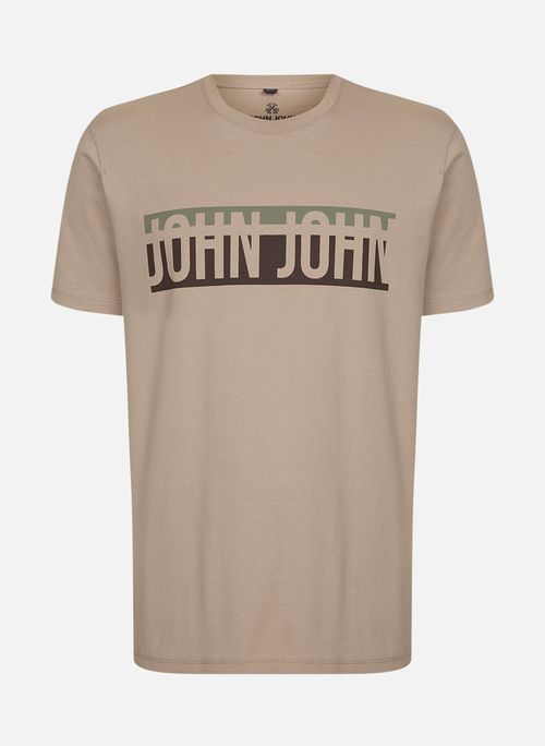 Camiseta Regular Fit John Piece Caqui John John Masculina
