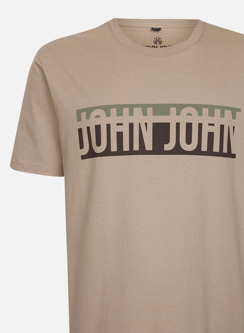 Camiseta Regular Fit John Piece Caqui John John Masculina