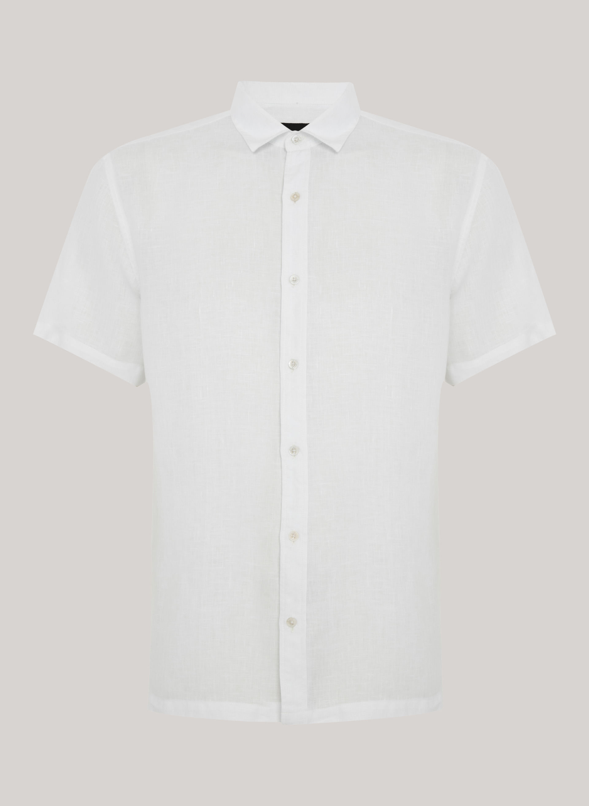 Camisa Relaxed Fit Linen White John John Masculina