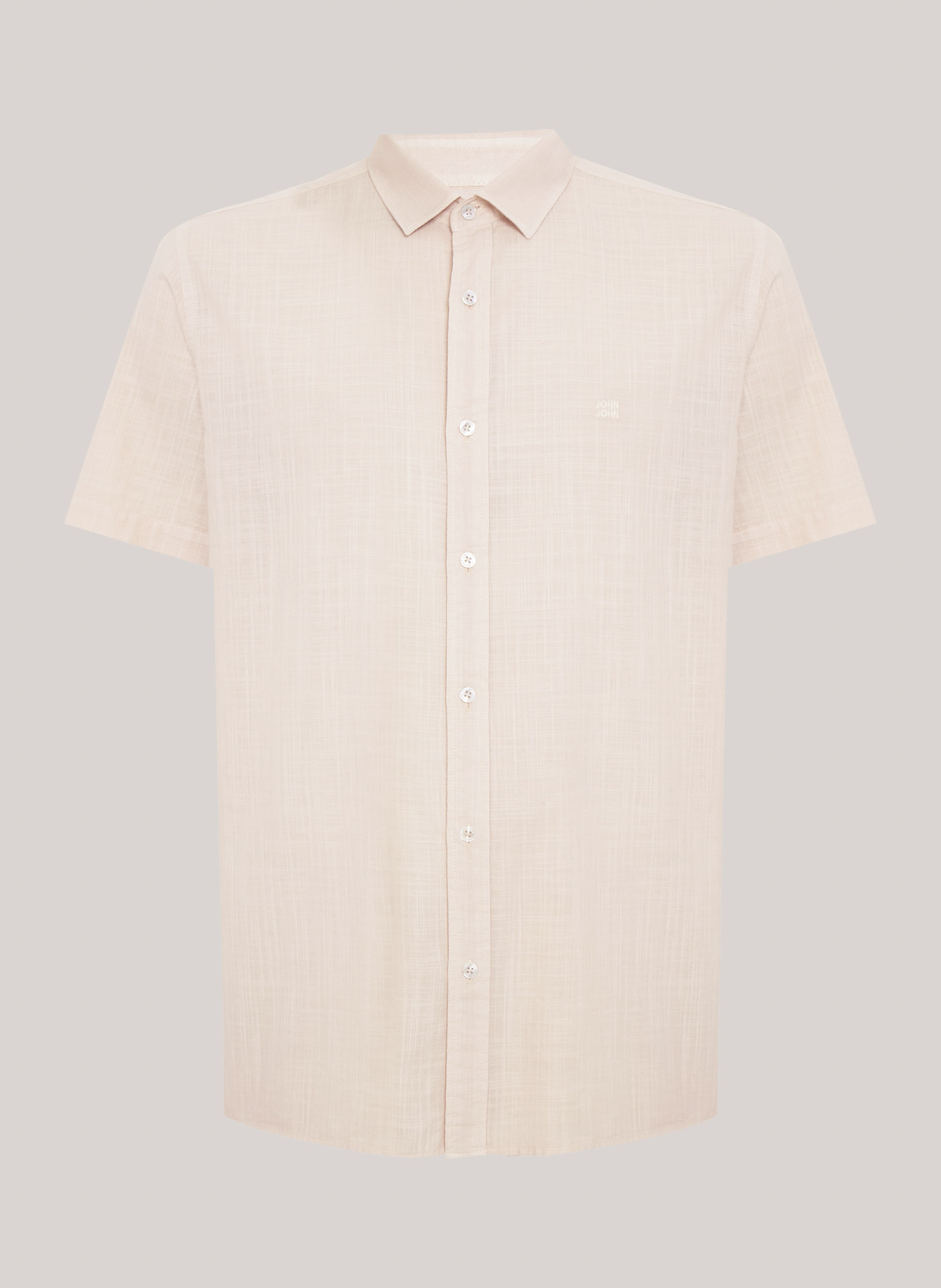 Camisa Relaxed Fit Cotton Sand John John Masculina