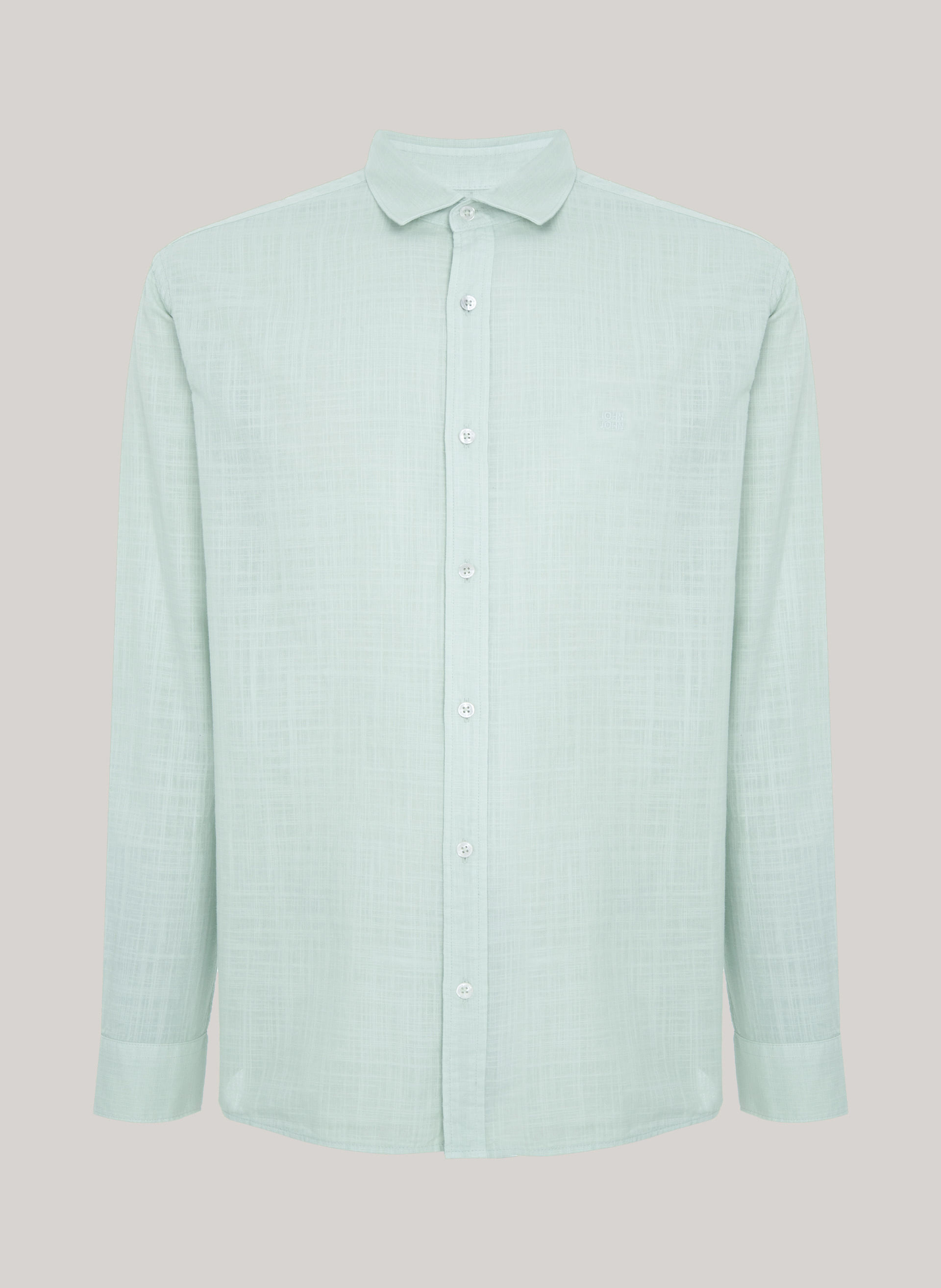 Camisa Relaxed Fit Cotton Green John John Masculina