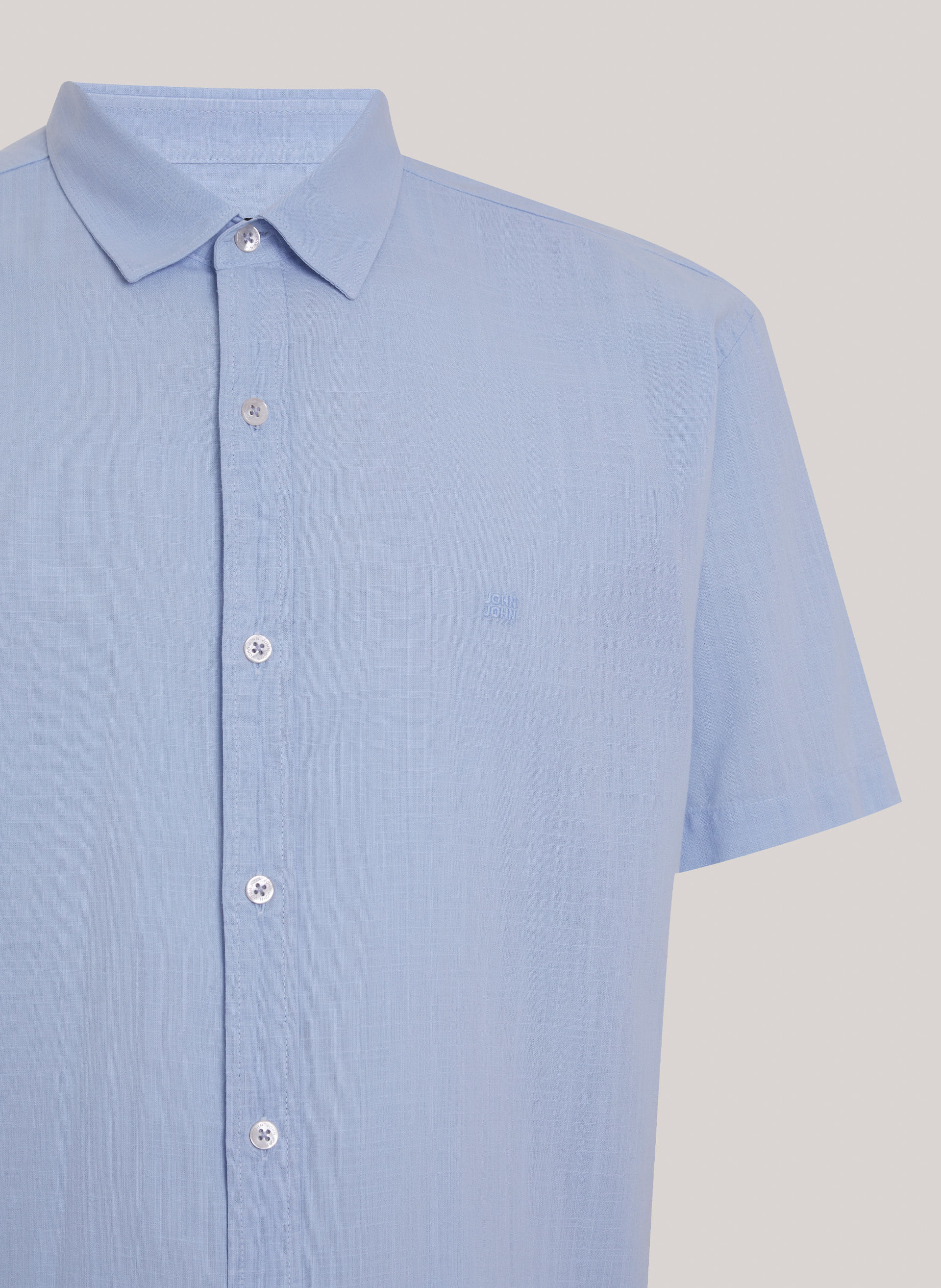 Camisa Relaxed Fit Cotton Blue John John Masculina