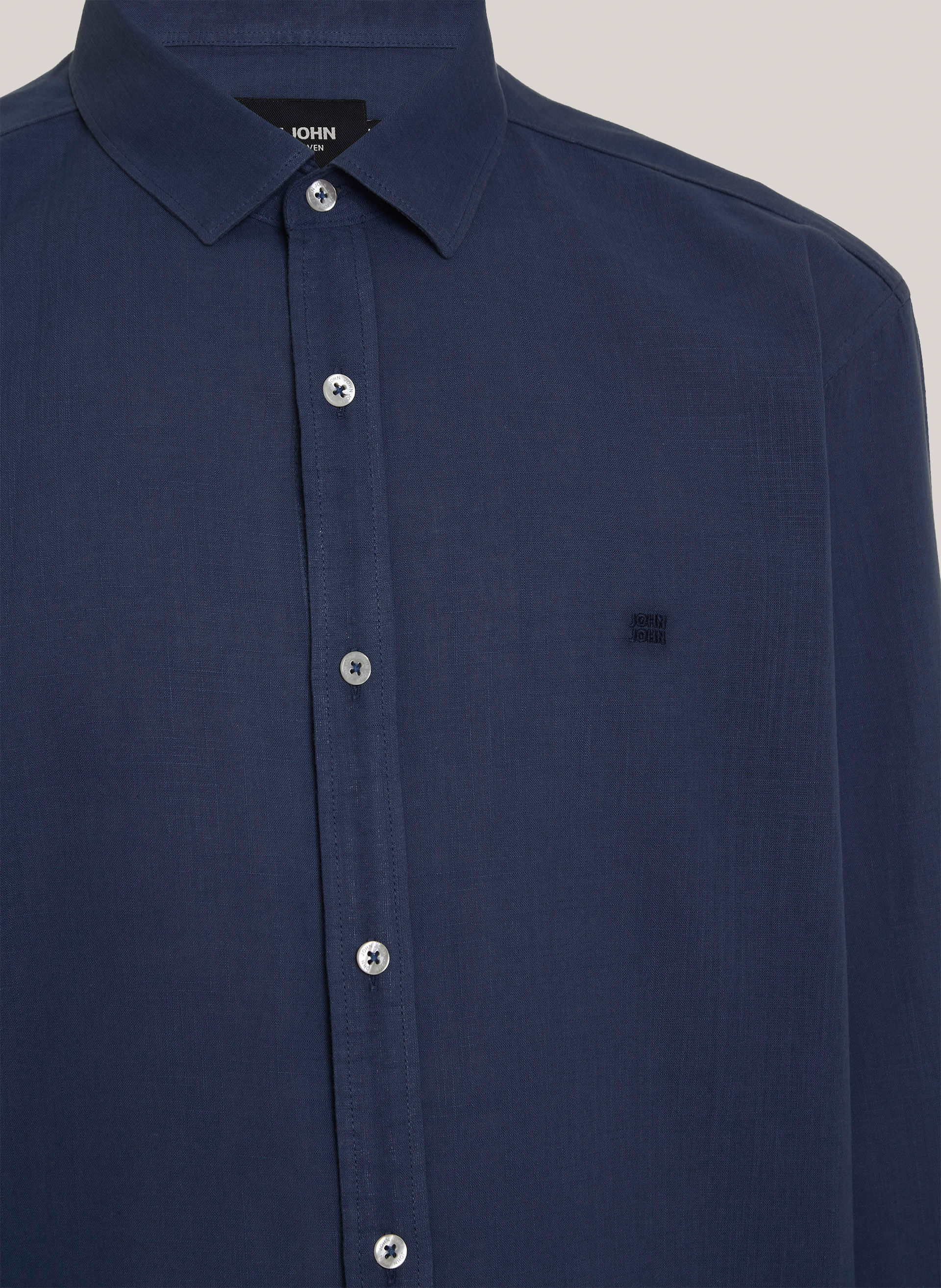 Camisa Relaxed Fit Cotton Navy John John Masculina