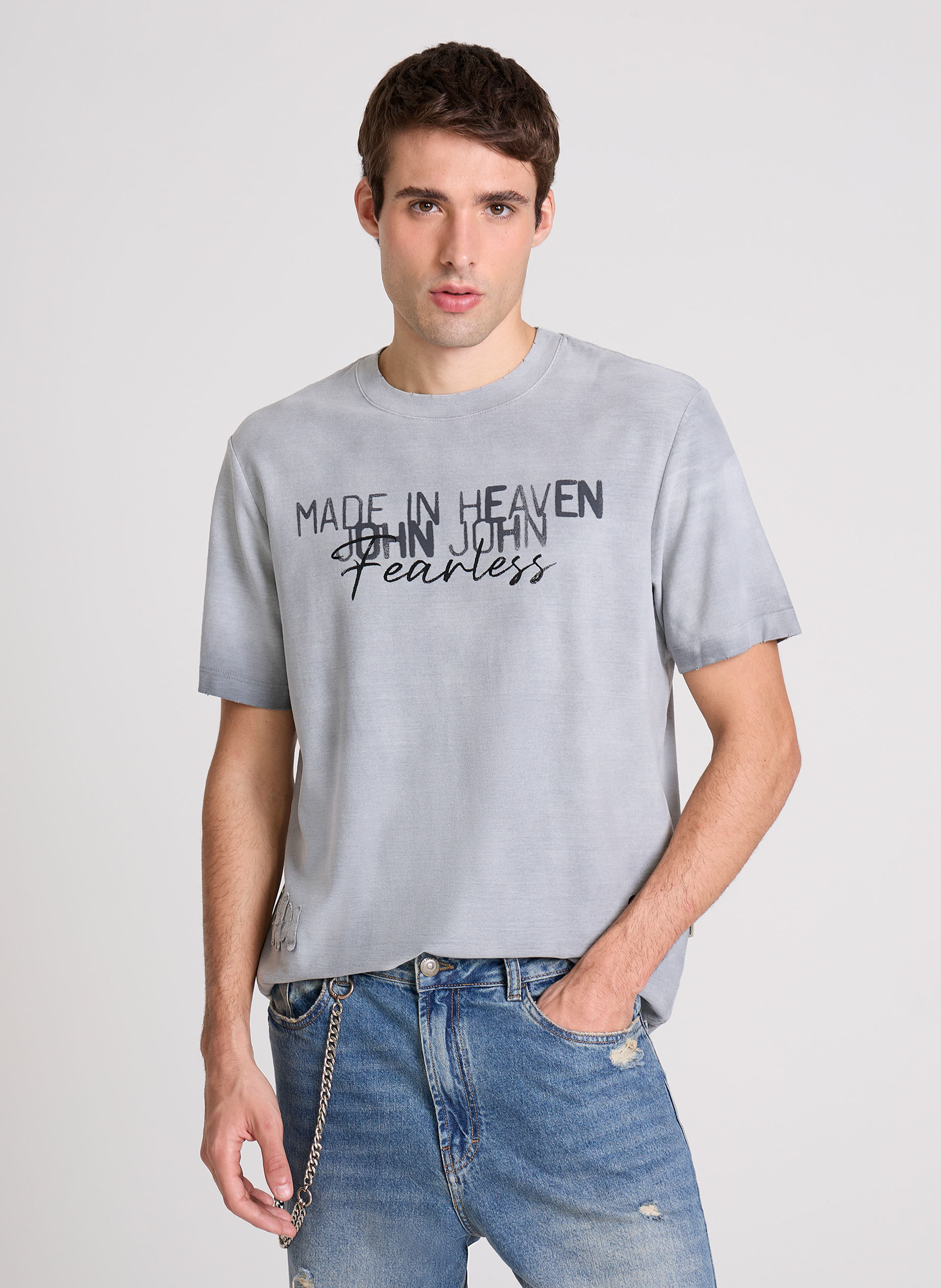 Camiseta Relaxed Fit Jhn Fearless John John Masculina