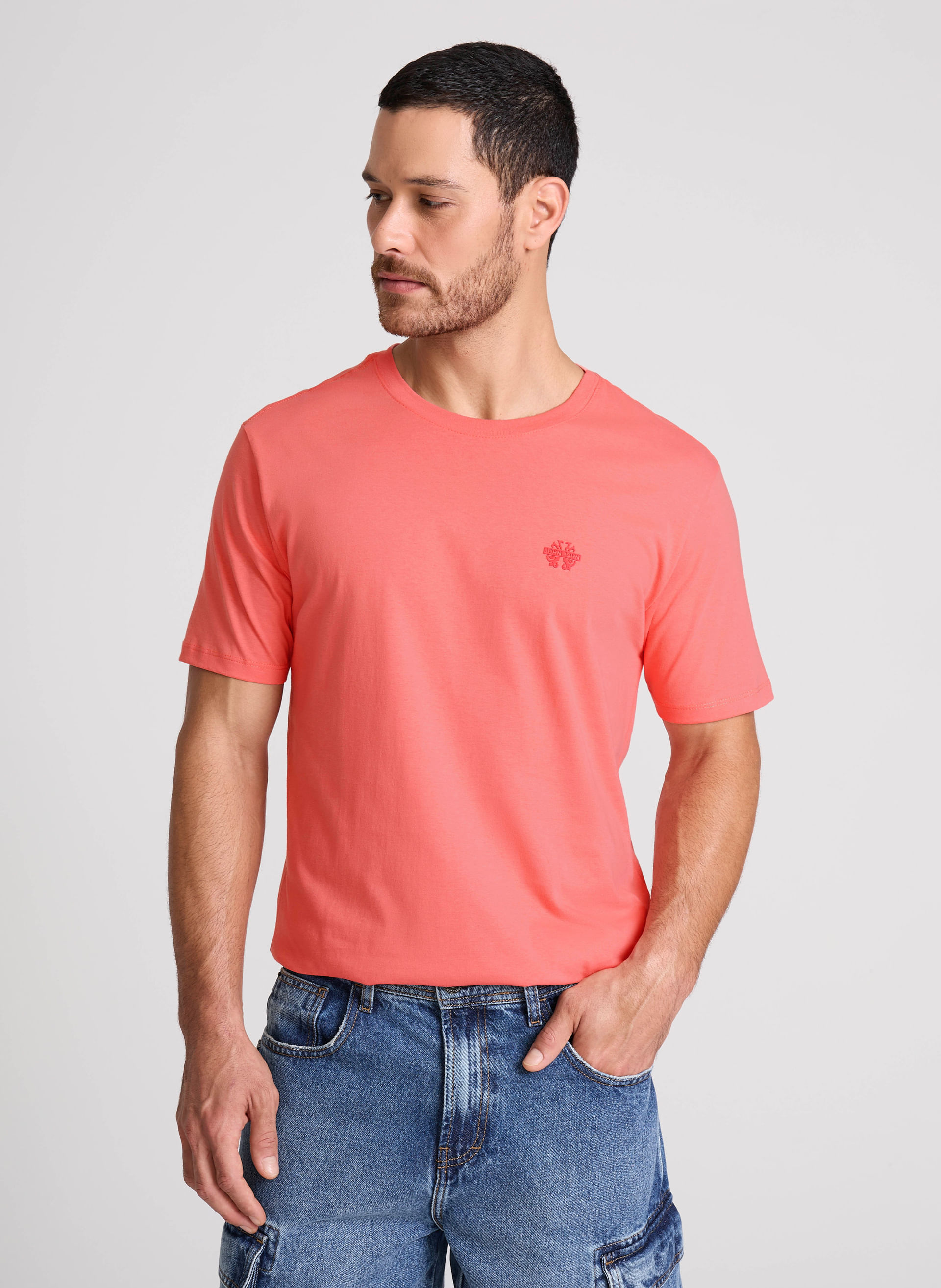 Camiseta Regular Fit Light Transfer Ros John John Masculina