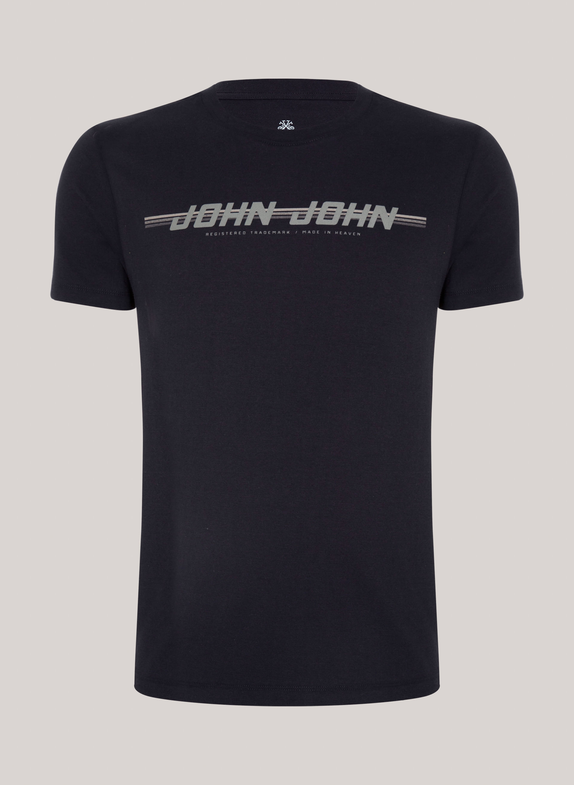 Camiseta Slim Fit Route Preto John John Masculina