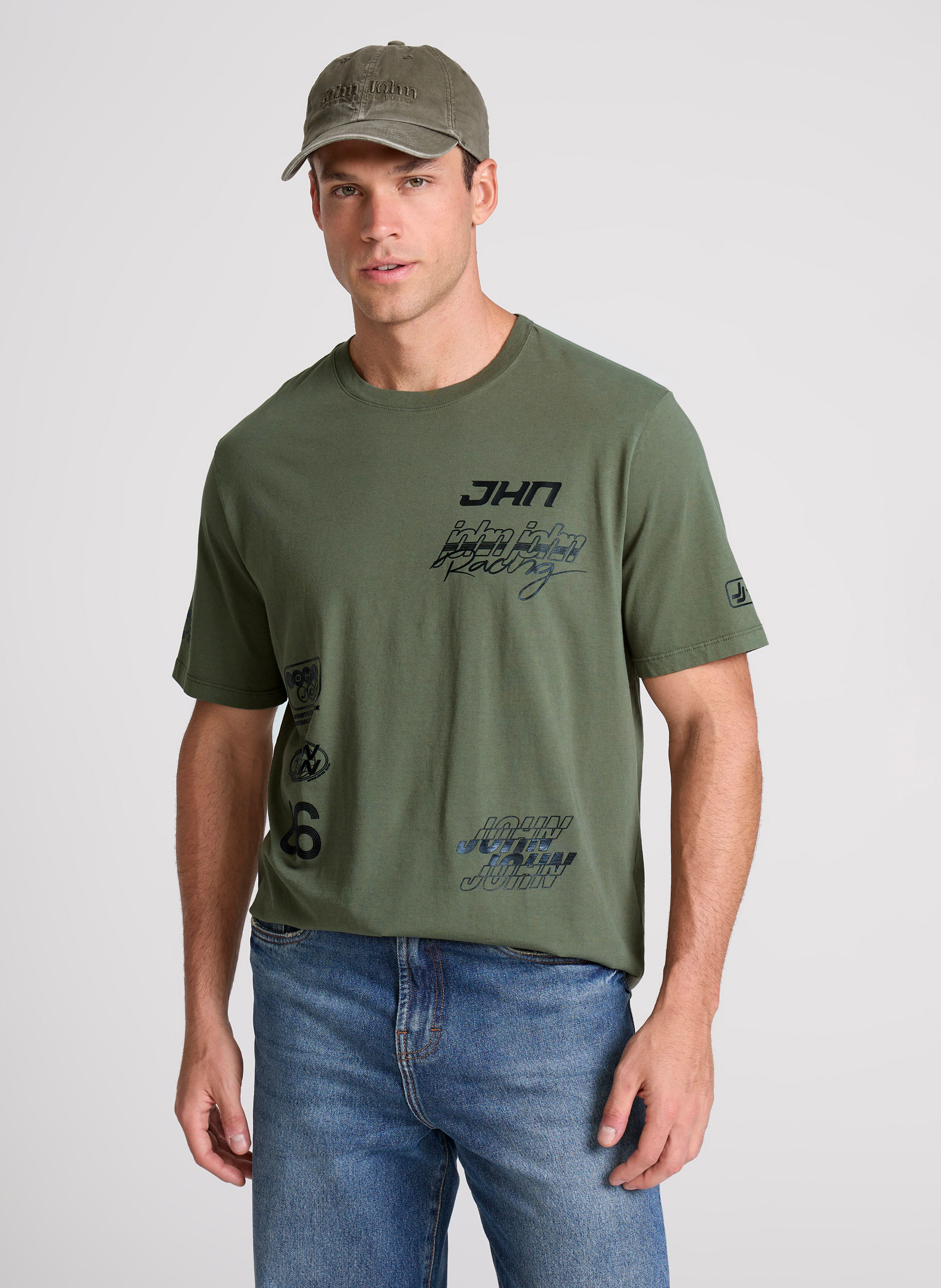 Camiseta Relaxed Fit Camp John John Masculina