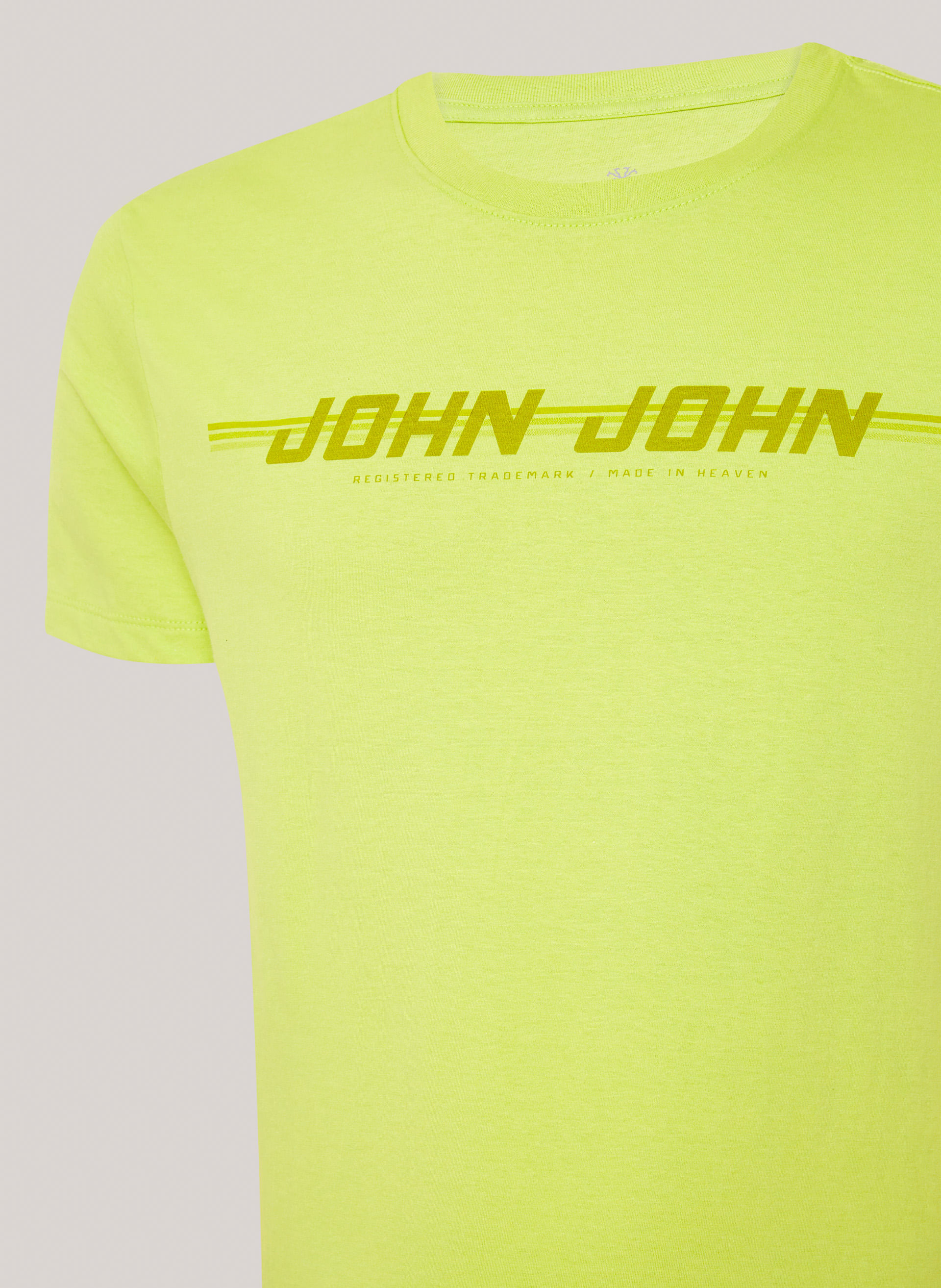Camiseta Slim Fit Route Limão John John Masculina